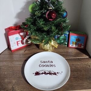 Santa cookies plate